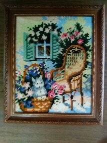 Leisure object - Embroidery, framed, Elaine Emmerson