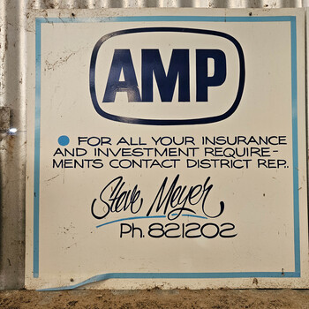 AMP Insurance & Investment Sign