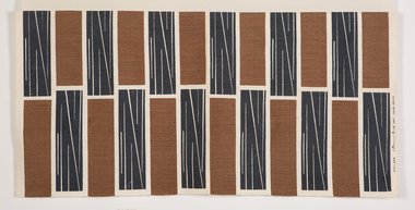 Textile, Frances Burke, Staccato (brown-gray), c.1962