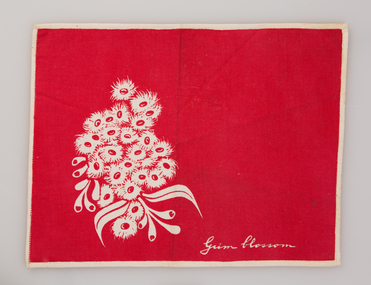 Textile, Frances Burke, Gum Blossom (place mat), c. 1955