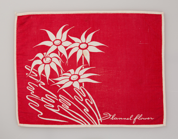 Textile, Frances Burke, Flannel Flower (place mat), c. 1955