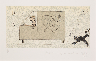 Print, Jenny Watson, Granny Flat, 2001