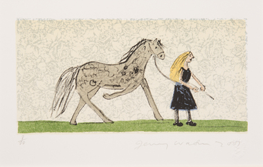 Print, Jenny Watson, Horse, 2001
