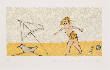 Print, Jenny Watson, Beach, 2001