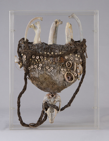 Mixed media, Inga Hunter, Iboriis Bone Bag, 1986-1989
