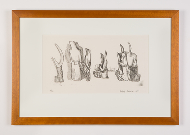 Work on paper, Rafael Gurvich, Figures in Landscape