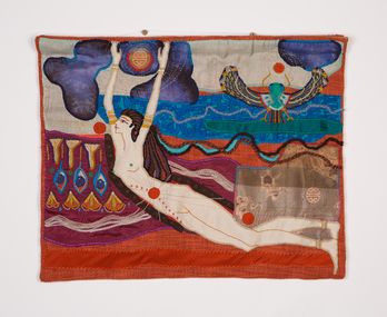 Textile, Cresside Collette, Egyptian Moon Goddess, Astarte (curators title)