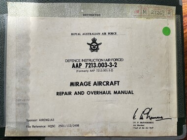 Manual (Item) - (SP) AAP 7213.003-3-2 Mirage Aircraft Repair And Overhaul Manual