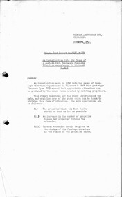 Document (item) - (SP) Vickers Viscount 700 An investigation into the cause of a certain high frequency fuselage vibration experienced in Viscount G-AMAV Report No. 700/9