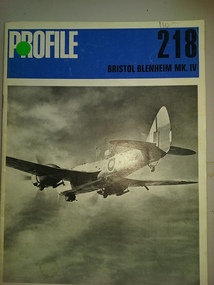 Photo of cover of booklet Bristol Blenheim Mk IV Profile Publications  218 (Blue Series)