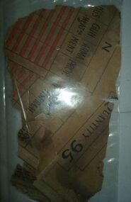 Document (item) - Boomerang Production Chart, Fragment of Boomerang Production Chart