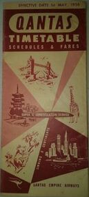 Programme (item) - Qantas Timetable, Qantas Timetable: Schedules and Fares 1956