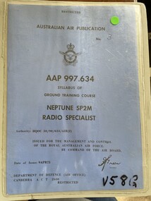 Manual (item) - (SP) AAP 997.634 Syllabus of Ground Training Course Neptune SP2M Radio Specialist