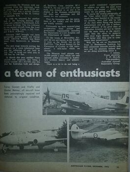 Scan of article Moorabbin Air Museum 1970 Second Page