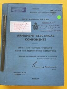 Manual (item) - (SP) AAP 7463.003-3 746.21 General Publication Relating to Armament Electrical Components General and Technical Information Repar and Reconditioning Instructions