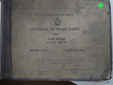 ATAR Engine B55/A and B: Schedule of Spare Parts Book 1 of 4