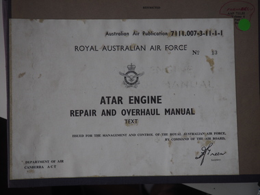 ATAR Engine: Repair and Overall Manual Part 11 Accessories