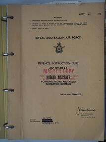 Defence Instruction (AIR) AAP 7211.016-2-6: Nomad Aircraft Communications and Radio Navigation Systems