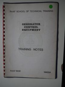 Generator Control Equipment Training Notes: RAAF School of Technical Training