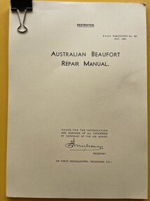 Manual (item) - (SP) AAP 483 Beaufort (Australian) Repair Manual