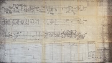 Drawing (item) - (SP) Avro Lancaster Mark 4 Fuselage Technical Drawings Location of Equipment