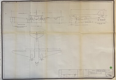 Drawing (item) - (SP) DC-3/C-47 Technical drawings Dimensions