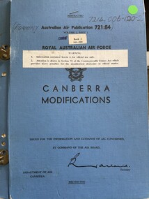 Manual (item) - (SP) AAP 7214.006-100-2 RAAF Pub 721:84 Canberra Modifications 101-200