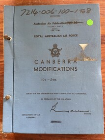 Manual (item) - (SP) AAP 7214-006-100-2 721.84 Canberra Modifications Volume 2,Part 2, Book 2,101-200