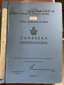 Manual (item) - (SP) AAP 7214.006-100-4 721.84 Canberra Modifications Volume 2,Part 2, Book 4 301-400