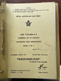 Manual (item) - (SP) AAP 7214.004-4-2 Canberra MK 20 Aircraft Illustrated Parts Breakdown Book 2 of 5  Data: 15SEP75