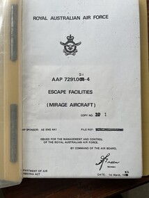 Manual (item) - (SP) AAP 7291.021-4 Mirage Aircraft Escape Facilities