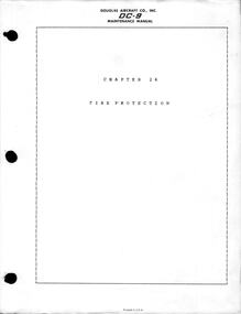 Manual (item) - (SP) DC9 Maintenance Instruction Manual Vol 21 Chapter 26  Fire Protection and Chapter 27 Flight Controls, TAA Maintenance Instruction Manual