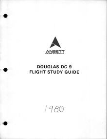 Manual (item) - (SP) ANSETT - Douglas DC9 Flight Study Guide - 1980 version