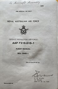 Manual (item) - (SP) AAP 7210.010-1 CAC RAAF Flight Manual Bell 206B-1