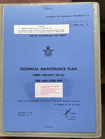 Manual (item) - (SP) AAP 7213.004-7-1-2 Sabre TNI-AU Maintenence Plan