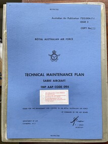 Manual (item) - (SP) AAP 7213.004-7-1 Sabre Maintenance Plan