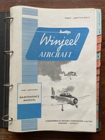 Manual (item) - (SP) AAP 7212.003-2 CAC maintenance manual Winjeel  Pratt Whitney Wasp Junior R985 DI (AF) radial engine trainer Hamilton standard propeller constant speed