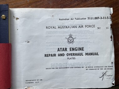 Manual (Item) - (SP) AAP 7111.007 -3-11-1-4 711-55 CAC ATAR turbojet engine 09 C 09c006 part 11accessories book 3 overhaul manual  repair plates