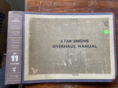 Manual (item) - (SP) AAP 711:55 CAC Collection - ATAR Engine Overhaul Manual Vol.6 Part II Book 6 Plates