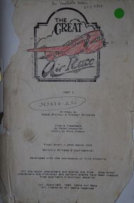 The Great Air Race Part 1; Written by Shane Brennan & Michael Brindley: From a Treatment by Peter Hepworth. Story by Ross Dimsey