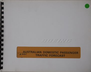 Boeing: Australian Domestic Passenger Traffic Forecast