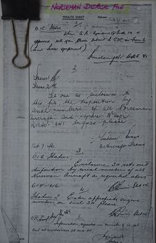 Norseman Disposal File: Minute Sheet(s) Correspondence