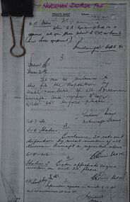 Norseman Disposal File: Minute Sheet(s) Correspondence