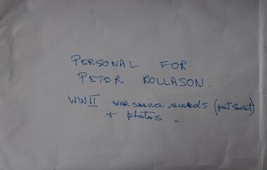 War Service Records (part secret) of Peter Rollason: 153 Squadron Scampton