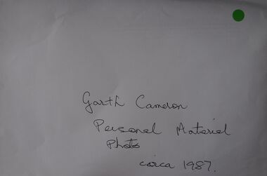 Garth Cameron Personal Material C1987: Stinson Aircraft
