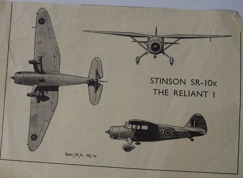 Garth Cameron Personal Material C1987: Stinson Aircraft