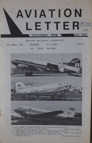 Aviation Letter Dec 78 through December 80 : Editor B.G. Lundkvist