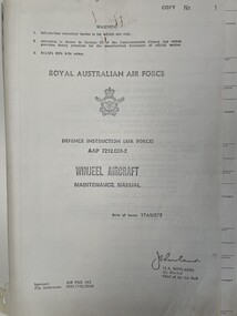 Document (Item) - (SP) AAP 7212.003-2 CAC RAAF Winjeel Maintenance Manual