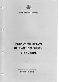 Document - Index of Australian Defence (Def(Aust)) Standards