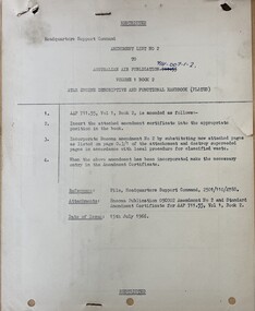 Manual (Item) - (SP) AAP 7111.007-1-2 ATAR Engine Description and Functions Amendment List, Atar Engine Descriptive And Functional Handbook - Plates